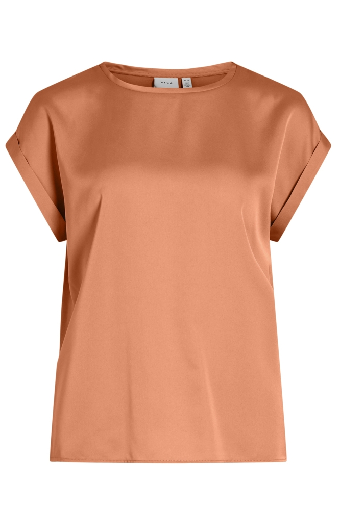 VIELLETTE S/S SATIN TOP - NOOS 14059563 CADMIUM ORANGE